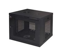 ARMADIO RACK 19" 9U CON PORTE TRAFORATE MM 510 (A), 600 (L), 450 (P) COLORE NERO