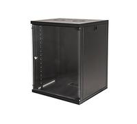 LINK - Armadio Rack 19'' 18 Unita Da Muro (a) 900 (l) 600 X Profondita 600 Mm. Colore Nero Porta Vetro - SPEDIZIONE GRATUITA