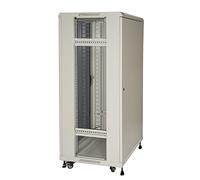 LINK armadio rack LK1922U66GFP per reti 19" con porta vetro e sezioni laterali removibili in metallo colore grigio chiaro RAL7035 dimensioni 60x60x116,6 cm capacità 22 unità