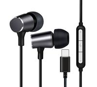 Link AURICOLARI CON MICROFONO CON CONTROLLO VOLUME CONNETTORE USB-C COLORE NERO