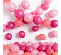 Link Balloons - Palloncini assortiti da 30,5 cm, 100 pezzi, in lattice a collegamento rapido, palloncini collegabili, decorazioni per feste di compleanno e matrimoni (rosa assortiti)