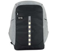 LINK - BORSA ZAINO NB / TABLET 15.6 pollici LINK F7500 Grigio-cern. nascoste-poliestere-cinghia agg. a trolley-Usc. Jack audio, striscia LED centr.