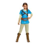 Link Breath Of The Wild Deluxe Costume, Blue, Medium (7-8)