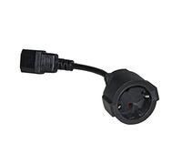 Link Cavo Adattatore di Alimentazione Presa SCHUKO Tedesca Femmina - IEC C14 Maschio CM 15, Nero