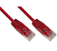 LINK - CAVO RETE CATEGORIA 6 NON SCHERMATO UTP COLORE ROSSO HALOGENFREE MT 0,25 SLIM
