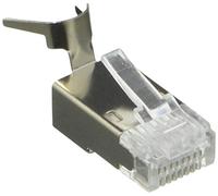 LINK Confezione 10 Plug SCHERMATI 8 Poli RJ45 per Cavo Fino A 1,5 MM2 Cat 5E, 6, 6A E 7 con INSERITORE per Cavo Solido O Flessibile