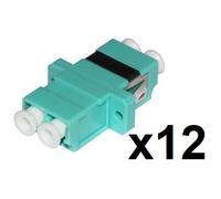 Confezione 12 Adattatori Fibra Ottica Lc/Lc Multimode Duplex Om3
