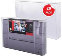 Link-e : 20 X Custodia Protettiva in Plastica Compatibile con la Cartuccia di Gioco sulla Versione Americana della Console Super Nintendo SNES