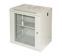 LINK LK1912ULFP armadio rack 19" 9U disassemblato con porta in vetro temprato e chiusura a chiave, fianchi apribili, montanti regolabili, ripiano incluso, colore grigio RAL7035 dimensioni 53x40x60cm