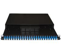 PANNELLO FIBRA OTTICA 19" CON 24 PORTE SC DUPLEX PROFONDITA' 250 MM NERO CON ACC