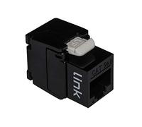 Link LK5EUTB Presa Rete Keystone Jack Rj45 Categoria 5E Utp Tooless Colore Nero 180 Gradi Contatti Dorati 50 Micron