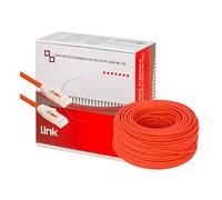 LINK LK6A100R - Matassa Cavo di rete flessibile multifilare Categoria 6A U/UTP (100 m, rosso) - Guaina LSZH a bassa emissione di fumo - 2 connettori RJ45 preinstallati ai capi