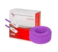 LINK LK6A100VI - Matassa Cavo di rete flessibile multifilare Categoria 6A (100 m, viola) - Guaina LSZH a bassa emissione di fumo - 2 connettori RJ45 maschio preinstallati su entrambe le estremità