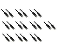 LINK LK6AU030BL10 - cavo rete categoria 6a non schermato utp awg24 colore nero halogenfree mt 3 confezione da 10 pezzi