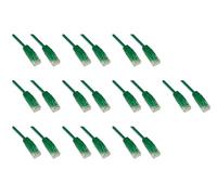 LINK LK6U0025VS10 - cavo rete categoria 6 non schermato utp colore verde halogenfree mt 0,25 slim confezione da 10 pezzi