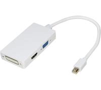 LINK LKADAT17 - Adattatore Mini DisplayPort Maschio a DVI + HDMI + VGA Femmina - Convertitore Video Multi-Uscita per Monitor e Proiettori