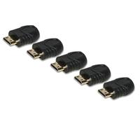 LINK LKADAT9505 - Confezione da 5 Pezzi Adattatore Mini HDMI® Maschio a Micro HDMI® Femmina - Convertitore Video Full HD 1080p per Fotocamere, Tablet, PC e Monitor