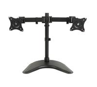 Link LKBR08 Supporto Braccio Da Scrivania Doppio Per 2 Monitor 13-27” - Base Robusta In Metallo - Portata Massima 8 kg Per Braccio - Compatibile VESA 75×75/100×100 - Design Ergonomico E Ordinato