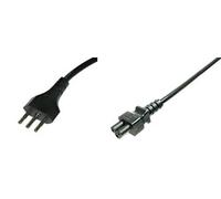Link LKC530 Cavo Alimentazione Spina Italiana Tripolare 10A, Presa Compaq Tripolare C5, Nero, 3 m