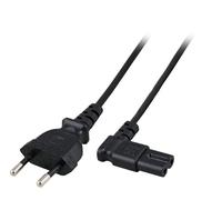 Link LKC730A Cavo Alimentazione con Spina Italiana Bipolare, Presa 8 Form 90° Femmina C7, Nero, 3 m