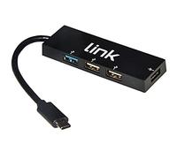 Link LKCCH03 Hub 4 Porte con 1 Porta USB 3.0 e 3 Porte USB 2.0 con Connettore Tipo C
