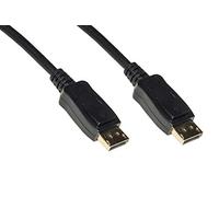 Link LKCDP10 - Cavo di connessione DisplayPort 1.2 (1 Metro, Nero) - Contatti Dorati per Trasmissione 4K Audio Video - Schermatura Contro interferenze EMI e RFI