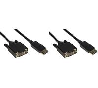 LINK LKCDPDVI10 - Cavo DisplayPort 1.2 maschio - DVI maschio (1 metro, nero) - conduttori in rame per trasmissione ottimale - schermatura contro EMI e RFI, viti di fissaggio, risoluzione 1080p 60 Hz