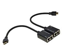 LINK LKEXT15 - Estensore HDMI® tramite 2 Cavi di Rete CAT6 - Fino a 30 m, Full HD