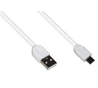 Link LKGZ68 Cavo Piatto Micro USB Guaina Silicone MT 1 Colore Bianco