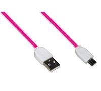 Link LKGZ71 Cavo Piatto Micro USB Guaina Silicone MT 1 Colore Rosa