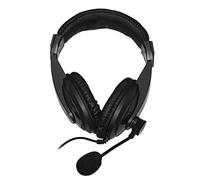 Link LKHS1X35 Cuffia Audio con Microfono Orientabile Connettore, Nero, 1 X 3.5 m