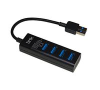 Link Hub 4 porte USB 3.0 LKHUB304 – con cavo, Nero, 15 cm