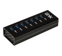LINK LKHUB37 Hub 7 Porte USB 3.0 in Alluminio con Alimentatore