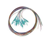 SET 12 CAVI PIGTAIL FIBRA OTTICA COLORATI CONNETTORI LC OM3 SIMPLEX 2 MT