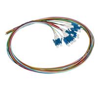 Link LKLC12PTS - Set 12 Cavi Pigtail Fibra Ottica LC Singlemode Simplex 2M - Colorati per Reti FTTH, Patch Panel e Splicing, Alta Qualità Trasmissione Dati