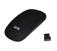 Mouse link wireless con sensore ottico e ricevitore usb, con batterie ricaricabili integrate dpi 1600, nero, lkmos34