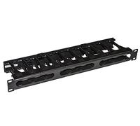LINK LKORG1UDS pannello guidacavi per armadi rack 19" con anelli passacavi installazione orizzontale coperchio apribile nero dimensioni 48x11x5,25 cm unità 1 alta densità