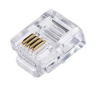 LINK LKPL44 CONFEZIONE 100 PLUG TELEFONICI 4 CONDUTTORI 4 POSIZIONI 4P4C RJ10 -