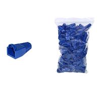Link LKPL8B Confezione da 100 Copriconnettori RJ45 da 6 mm per Plug, 8 Poli, Cavo Categoria 5E-6, Blu