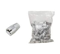 Link Copriconnettori 8 mm per plug RJ45 8 poli Cat 5E-6-7 - Confezione 100 - Grigio