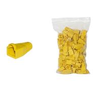Link Copriconnettori RJ45 LKPL8GI – 100 pezzi per plug 6 mm 8 poli Categoria 5E-6 Giallo