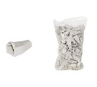 Link LKPL8GR Confezione da 100 Copriconnettori RJ45 da 6 mm per Plug, 8 Poli, Cavo Categoria 5E-6, Grigio