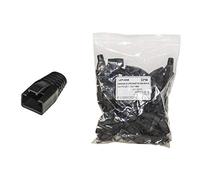 Link LKPL8N8 Confezione 100 COPRICONNETTORI 8MM per Plug RJ45 8 Poli Cavo Cat 5E-6-7 Nero