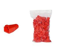 Link LKPL8R Confezione da 100 Copriconnettori RJ45 da 6 mm per Plug, 8 Poli, Cavo Categoria 5E-6, Rosso
