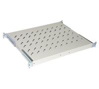RIPIANO UNIVERSALE PER ARMADIO RACK 19" ALLUNGABILE 370-450 MM CON 4 AGGANCI GRI