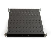 RIPIANO UNIVERSALE PER ARMADIO RACK 19" ALLUNGABILE 720 MM CON 4 AGGANCI NERO