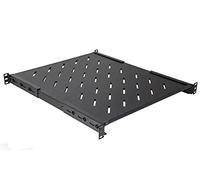 RIPIANO UNIVERSALE PER ARMADIO RACK 19" ALLUNGABILE 720 MM CON 4 AGGANCI NERO