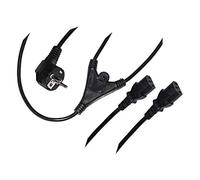 Link LKSKX2 Cavo Alimentazione da Spina Tedesca SCHUKO A Doppia Presa Femmina IEC C13 MT.1,7