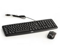 LINK LKTAST02 + LKMOS02 - Tastiera Italiana USB 108 tasti colore nero + Mouse Wireless 3 tasti nero 1000 DPI