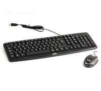 LINK LKTAST02 + LKMOS04 - Tastiera Italiana USB 108 tasti colore nero + Mini Mouse Ottico USB 3 tasti Nero